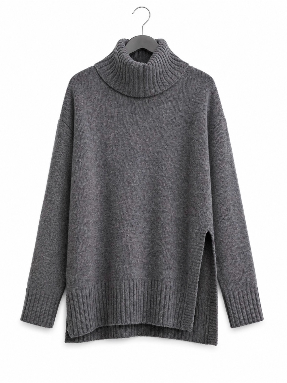Moon River - Gray Turtleneck Sweater Women's Cozy Knit